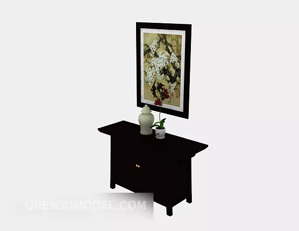 Chinese-style Entrance Cabinet 3d model Chinese-style Entrance Cabinet 3d model
