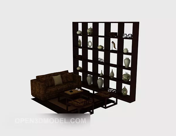 Chinese Style Home Combination Sofa 3d model Chinese Style Home Combination Sofa 3d model