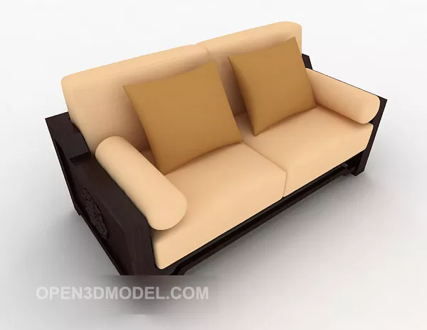 Chinese Style Home Double Sofa 3d model Chinese Style Home Double Sofa 3d model