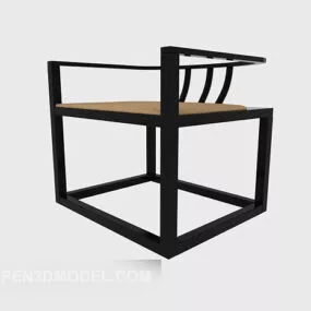 Chinese Style Minimalist Lounge Chair 3d model