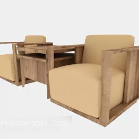 Chinese Style Single Sofa 3d model