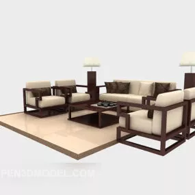 Chinese Style Sofa 3d model