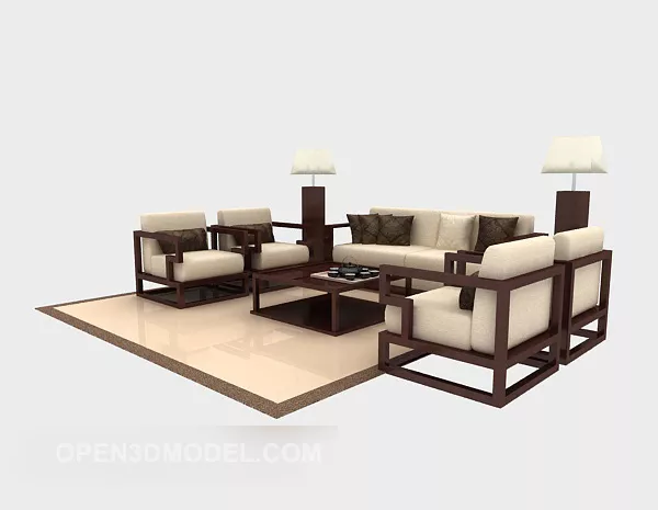 Chinese Style Sofa 3d model Chinese Style Sofa 3d model