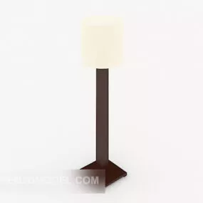 Chinese Style Solid Wood Floor Lamp 3d model