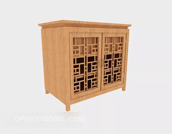 Side Locker With Multiple Drawers 3d model