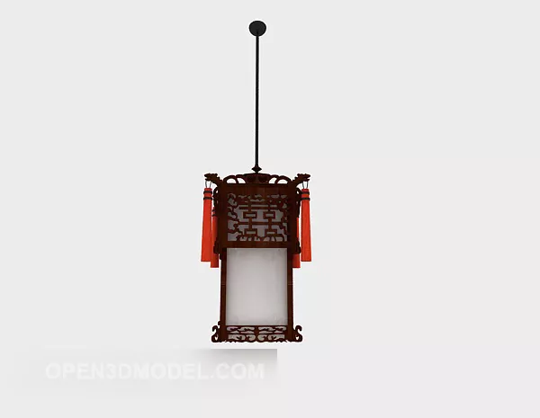 Chinese Style Wooden Chandelier 3d model Chinese Style Wooden Chandelier 3d model