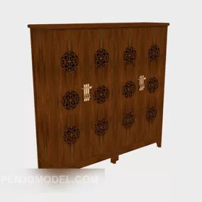 Chinese Antique Wooden Wardrobe 3d model