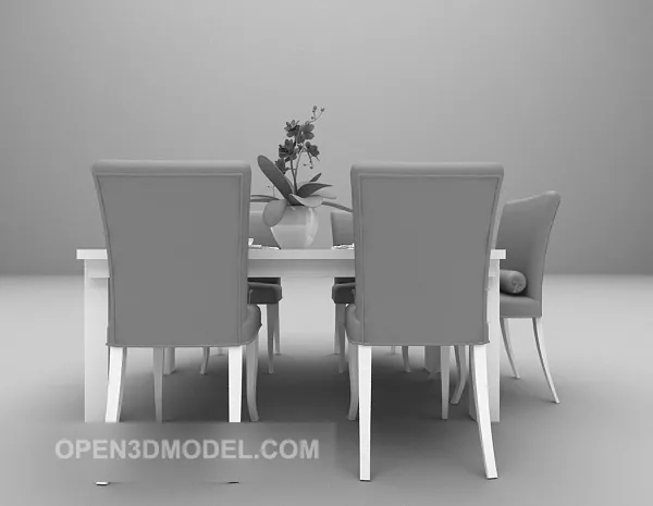 Chinese Dinning Table Furniture 3d model Chinese Dinning Table Furniture 3d model