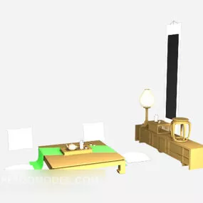 Chinese Tea Room Furniture 3d model