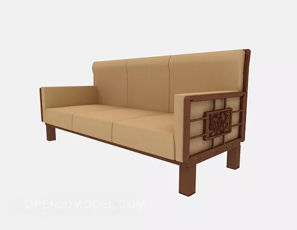 Chinese Three-person Sofa 3d model Chinese Three-person Sofa 3d model