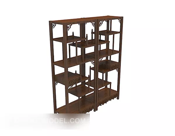 Chinese Traditional Display Cabinet Wooden 3d model Chinese Traditional Display Cabinet Wooden 3d model