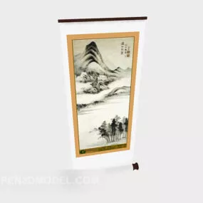 Chinese Traditional Hanging Painting 3d model