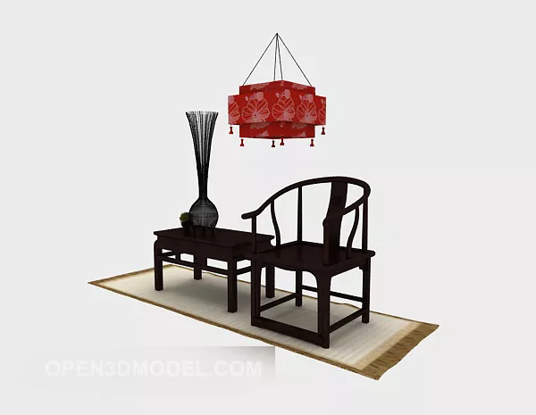 Chinese Traditional Table And Chair 3d model Chinese Traditional Table And Chair 3d model