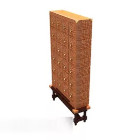 Traditional Chinese Medicine Chest 3d model