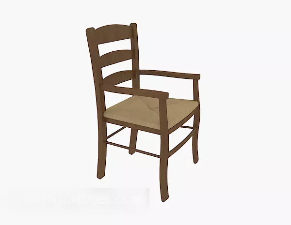 Traditional Wooden Dining Chair 3d model Traditional Wooden Dining Chair 3d model