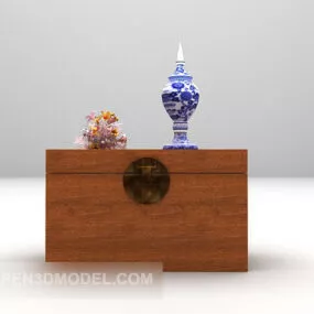 Chinese Furniture Wardrobe Wooden 3d model