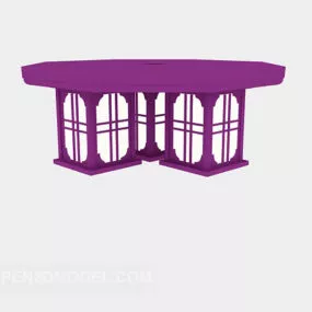 Chinese Wooden Chandelier Lighting Furniture 3d model