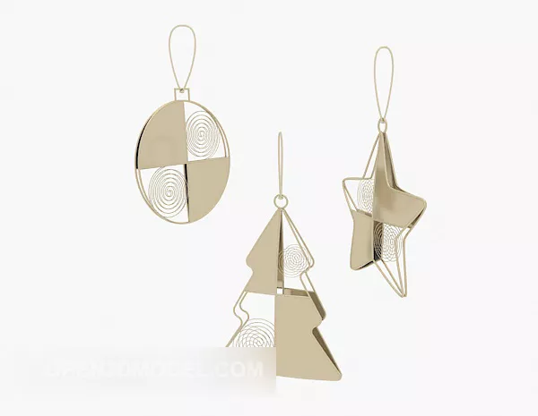 Christmas Gift Hangging Decoration 3d model Christmas Gift Hangging Decoration 3d model
