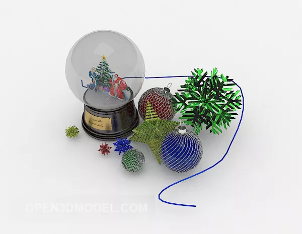 Christmas Decoration Setup 3d model Christmas Decoration Setup 3d model