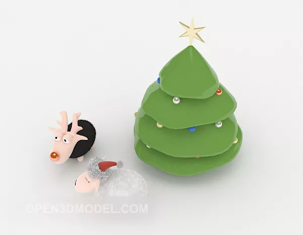 Christmas Trinkets Decoration 3d model Christmas Trinkets Decoration 3d model
