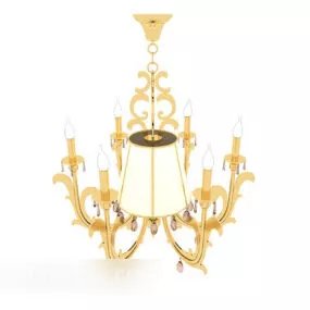Classic European Home Chandelier 3d model