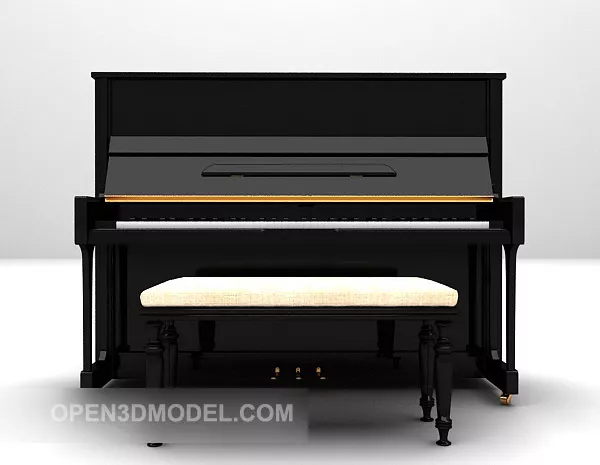Gold Bombarde Instrument 3d model