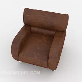 Classic Leather Single Sofa 3d model