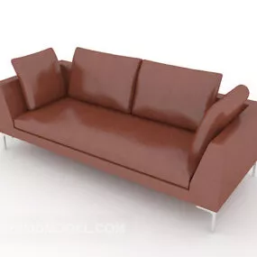 Classic Leather Sofa Leather 3d model