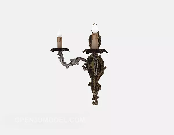 Classical Candlestick Wall Lamp 3d model Classical Candlestick Wall Lamp 3d model