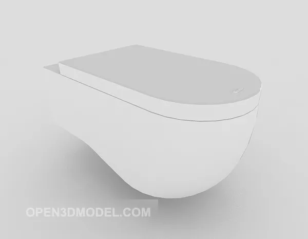 Clean Toilet Unit White Color 3d model Clean Toilet Unit White Color 3d model