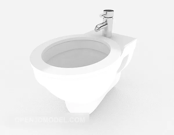 Rectangle Washbasin With Mirror Wood Frame 3d model