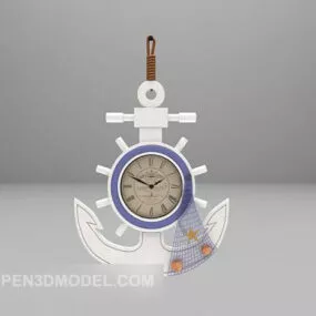 Marine Clock Decoration 3d model
