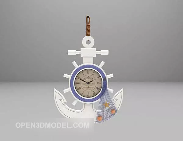 White Alarm Clock 3d model