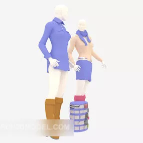 Clothing Store Fashion With Mannequin 3d model