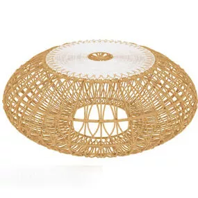 Rattan Coffee Table Furniture 3d model