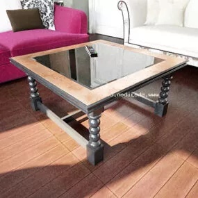 Coffee Table Retro Leg 3d model