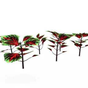 Color Leaf Plant Tree 3d model