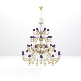 Colorful Ceiling Chandelier 3d model