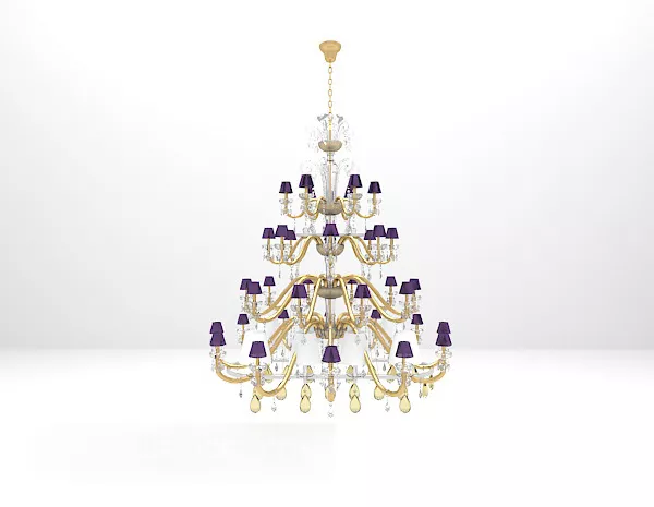 Colorful Ceiling Chandelier 3d model Colorful Ceiling Chandelier 3d model