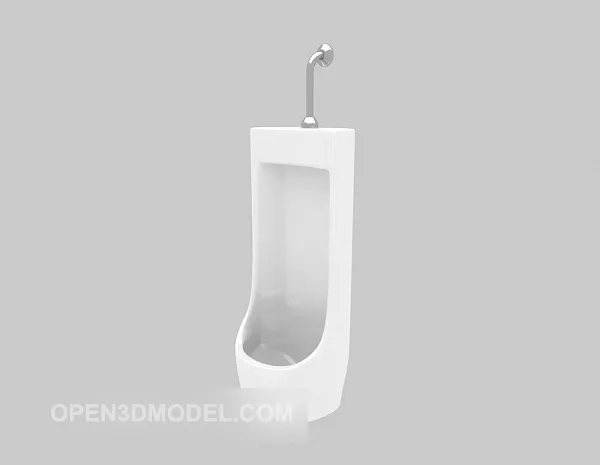 Oval Urinal In Bathroom 3d model
