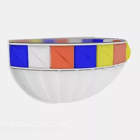 Color Minimalist Wall Lamp 3d model