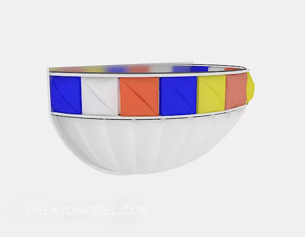 Color Minimalist Wall Lamp 3d model Color Minimalist Wall Lamp 3d model