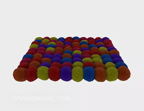Color Spherical Carpet 3d model Color Spherical Carpet 3d model