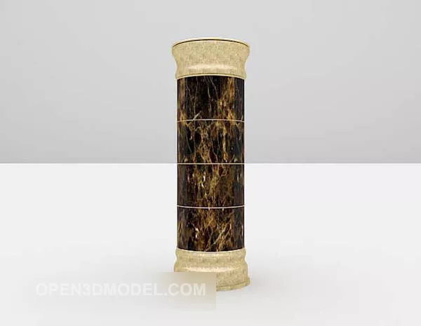 European Architecture Construction Column With Base 3d model