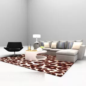 Combination Sofa Table Furniture 3d model