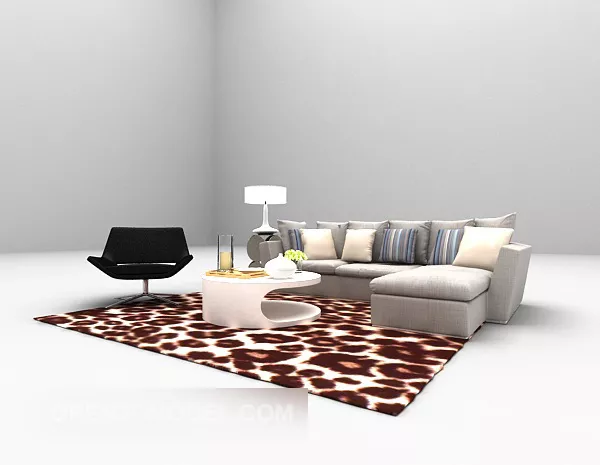 Combination Sofa Table Furniture 3d model Combination Sofa Table Furniture 3d model