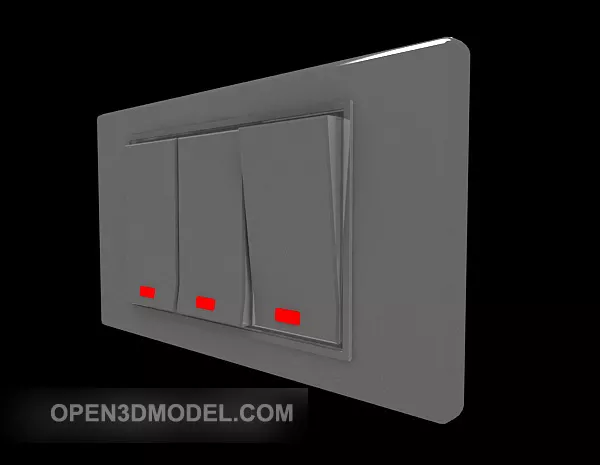 Combined Switch Electronic 3d model Combined Switch Electronic 3d model