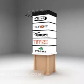 Commercial Company Logo On Column 3d model