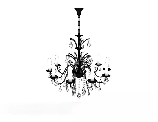 Common Crystal Home Chandelier 3d model Common Crystal Home Chandelier 3d model