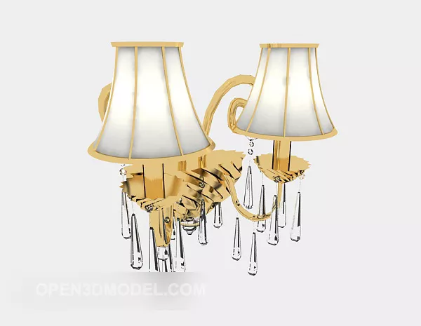 Common Crystal Home Wall Lamp 3d model Common Crystal Home Wall Lamp 3d model